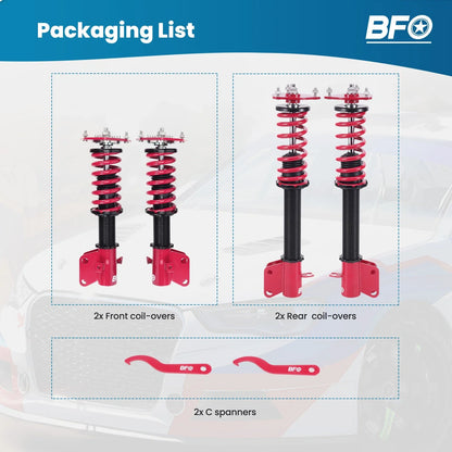 Coilovers Struts for Subaru Impreza WRX GDB GDA (2002–2007), Forester (2003–2008)