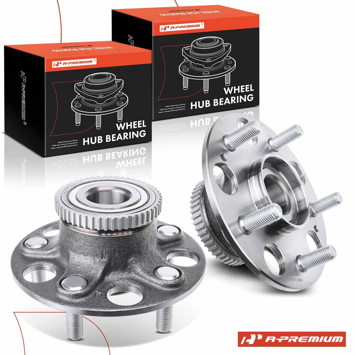 2X Rear Wheel Hub & Bearing Assembly for Honda Civic (2004–2005) - 42200S2XJ51, BR930382, 512259