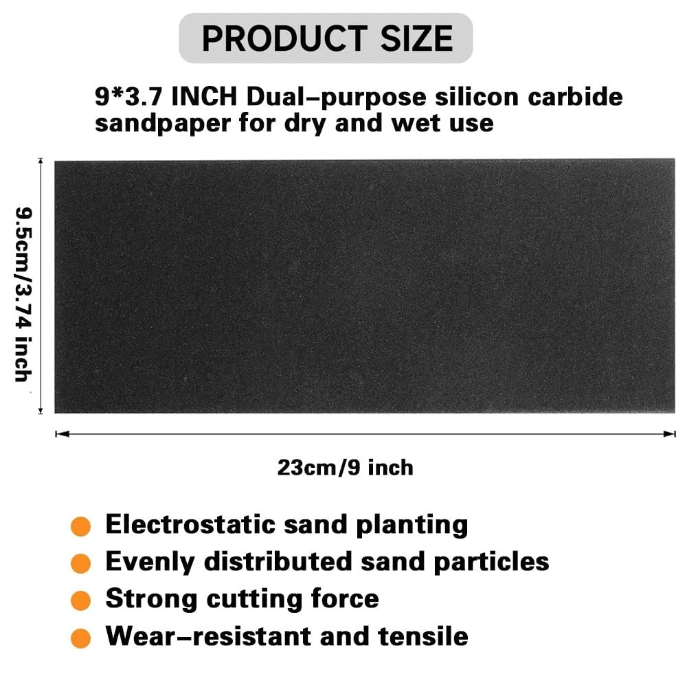 42Pcs Sandpaper for Automotive Use (9 x 3-2/3 Inch)