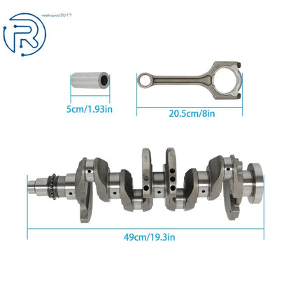 Set of 4 Crankshaft Rods & Pistons for Hyundai Kia Soul Forte (2015–2017)