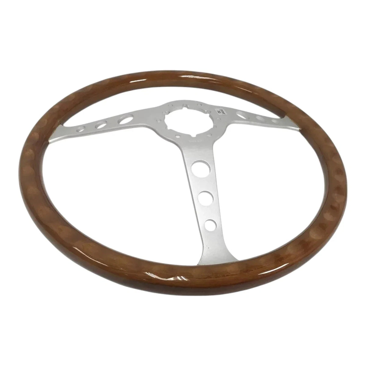 Brushed 3-Spoke Drilled Walnut Steering Wheel for 1963–1982 Corvette