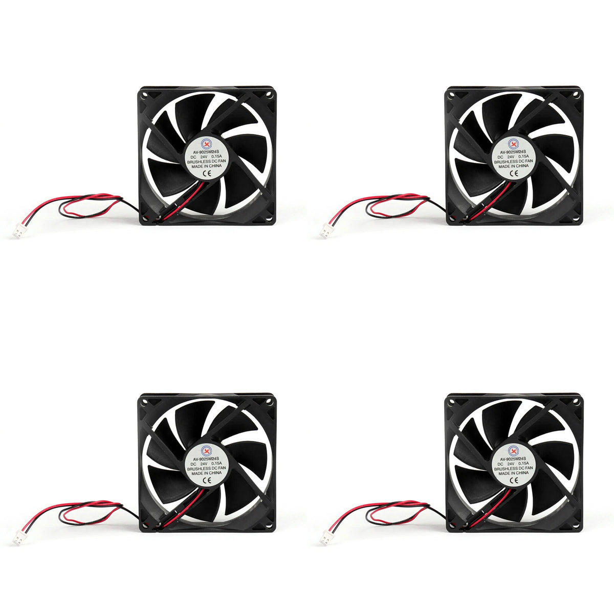 Set of 4 DC Brushless Cooling Fans 90x90x25mm 24V W001-B031-4PCS