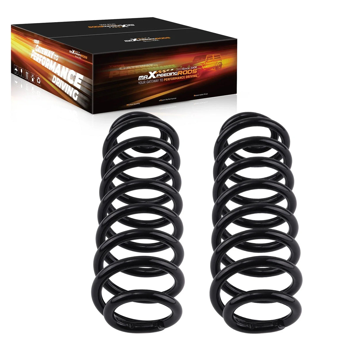 2X Rear Coil Spring for Chevy Suburban Tahoe (2015–2017) 5.3L V8 4.8L