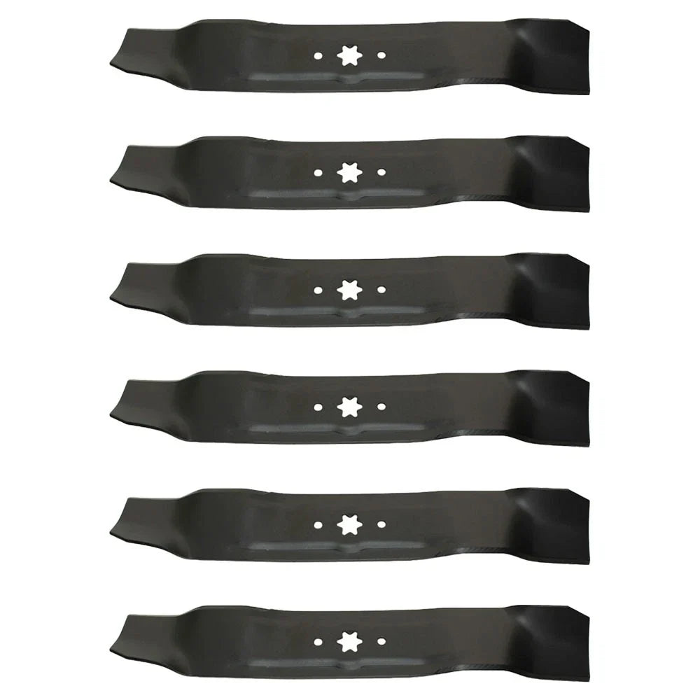 Set of 6 Mulching Blades for MTD CLT 38 G (Fits 19-5/16" X 6 Point Star)