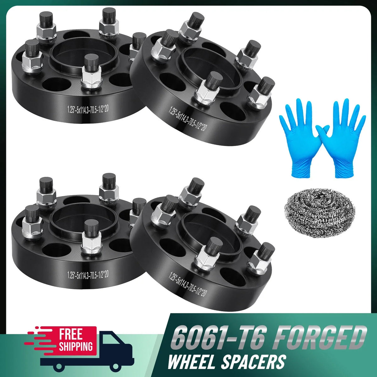 Wheel Spacers for Mazda Navajo (1991–1994) Hubcentric 5x4.5 1.25" 1/2" x20