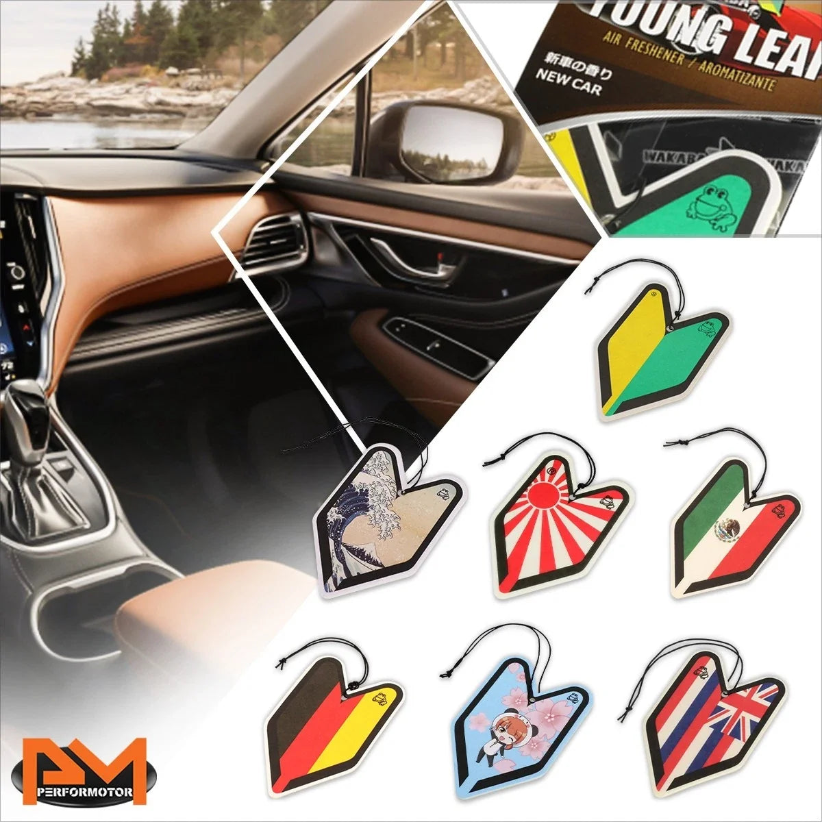 7x Treefrog Young Leaf Mixed Scent Hanging Air Freshener for Car Home