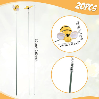 20pcs Bee Garden Stakes for Garden Decor (2023)