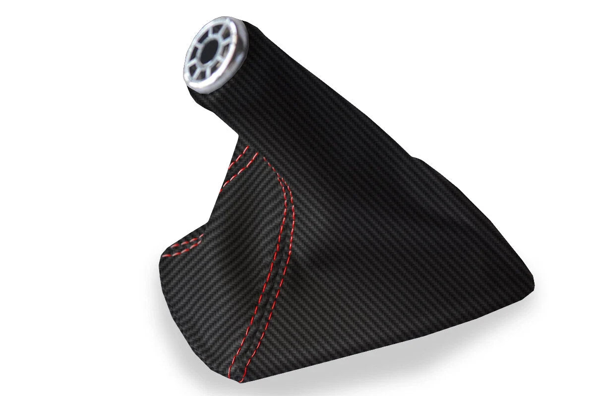 Manual Shift Boot Cover for Toyota Celica (2000–2005) Carbon Fiber Red Stitch