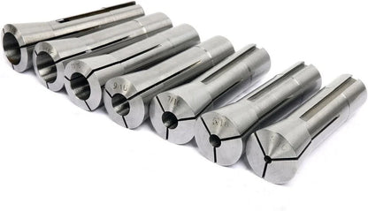 13pcs R8 Round Collet Drawbar Thread 7/16"-20" for CNC Machines