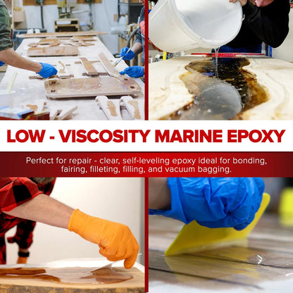 Marine Epoxy Resin Kit 1.5 Quart (2:1, Clear)