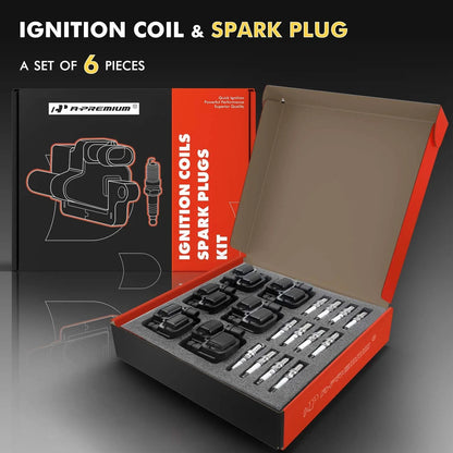 6x Ignition Coil & 12x Iridium Spark Plug for Mercedes-Benz W203 (2001–2007)