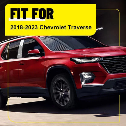 Stainless Steel Chrome Door Pillar Covers for Chevy Traverse (2018–2023) 6-30X