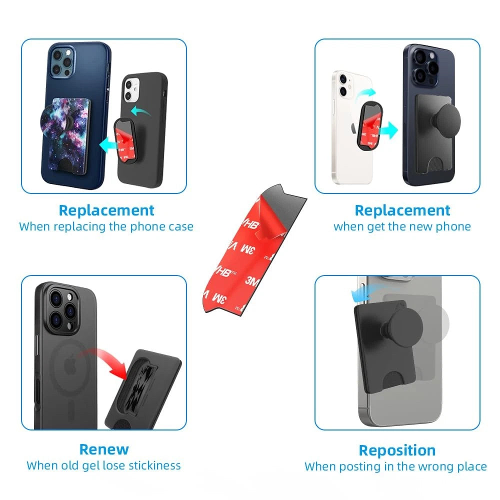 10pcs Sticky Adhesive Replacement for Pops Wallet+ & Wallet Plus Base