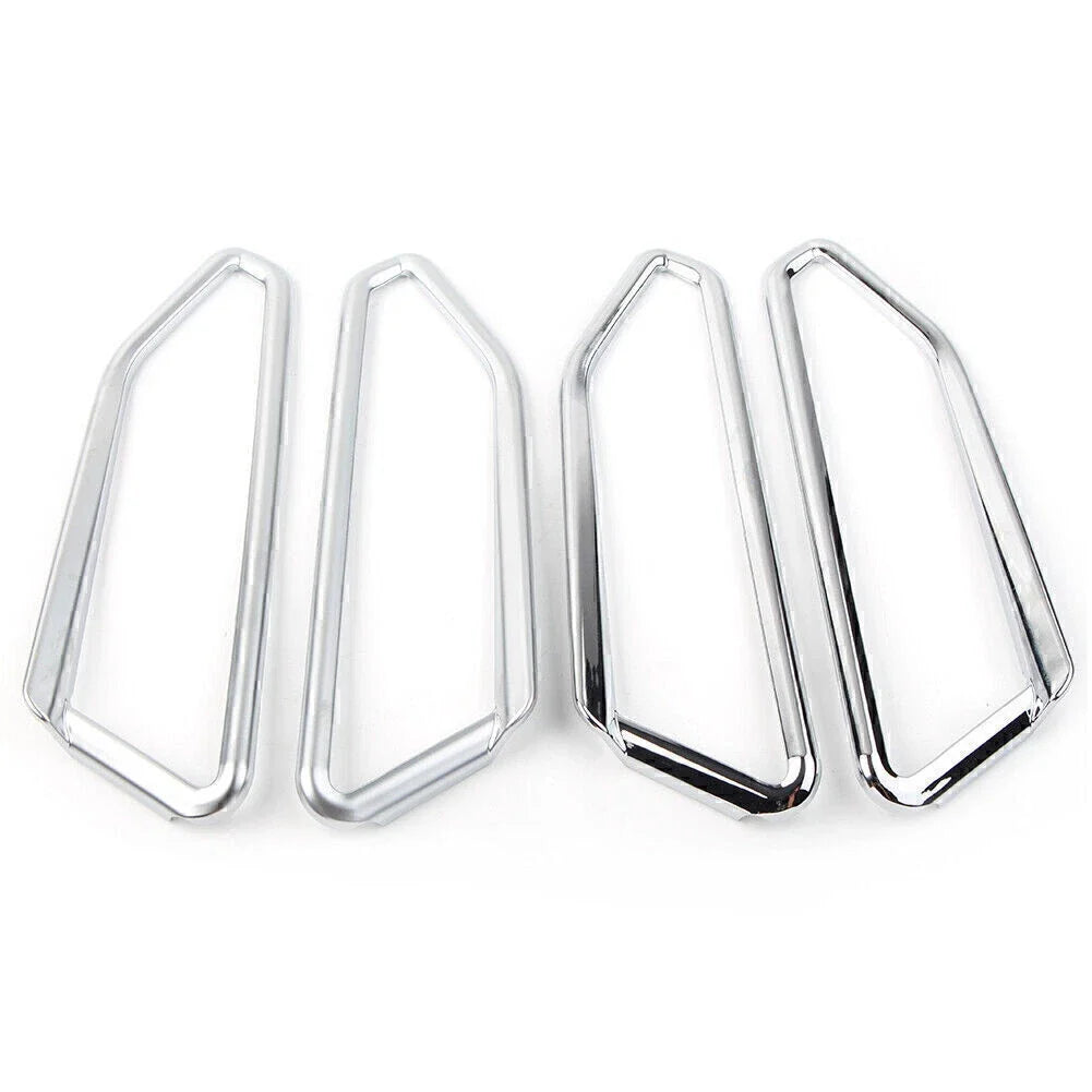Pair Chrome Front Light Trim Accents for Honda Goldwing GL1800 (2018–2023)