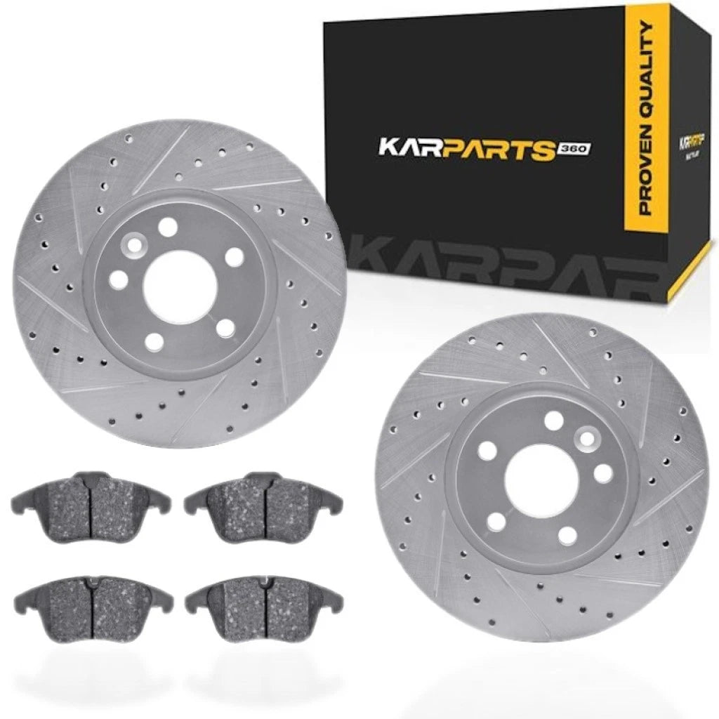 Rotor Set for Volvo V70 (2008–2010) ALX-PAU-DF-7512-27059-CLA2, Drilled & Slotted