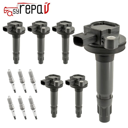 6X Ignition Coils + 6X Iridium Spark Plugs for Mazda CX-9 (2007–2015)