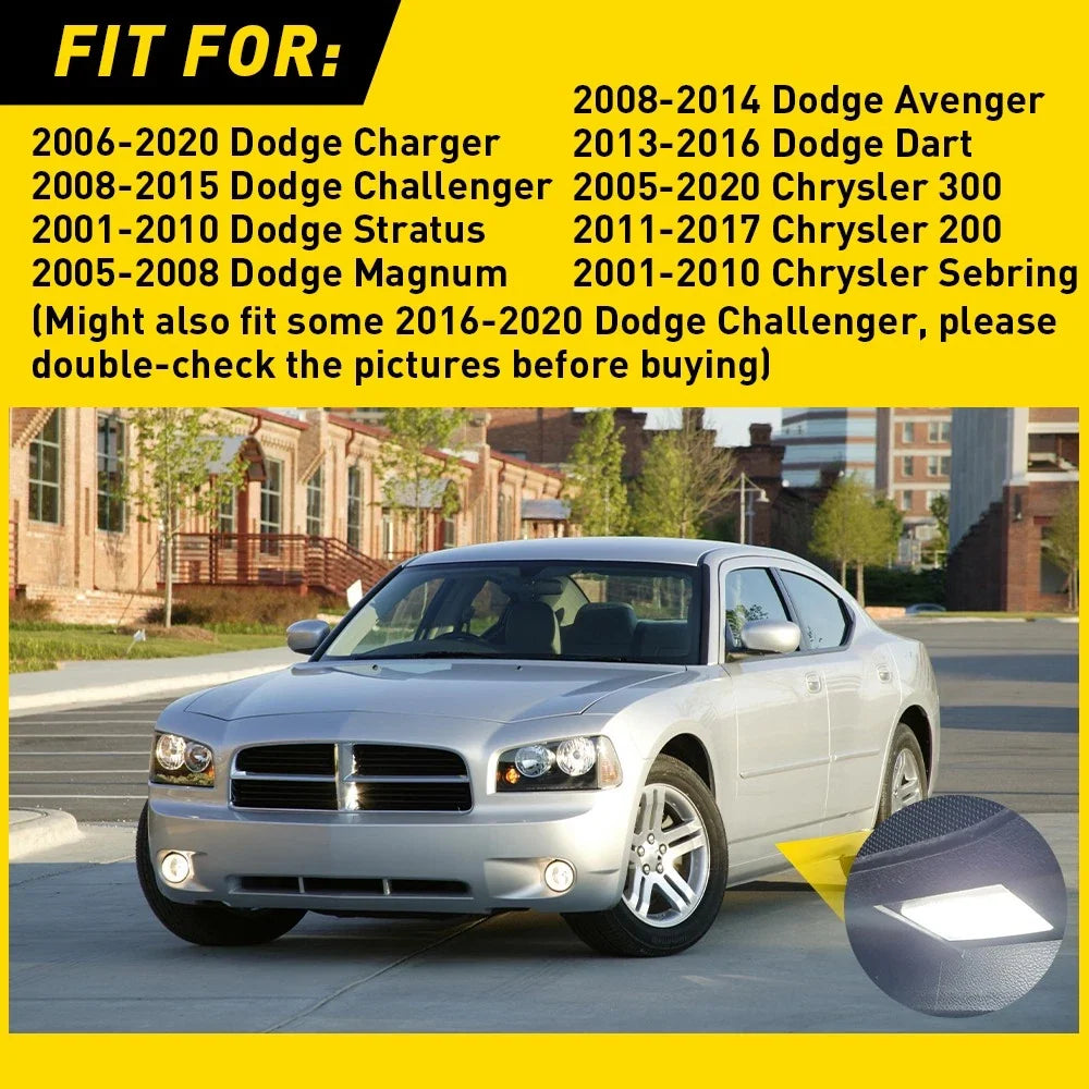 LED Door Courtesy Lights for Dodge Charger Challenger Chrysler (2011–2023)