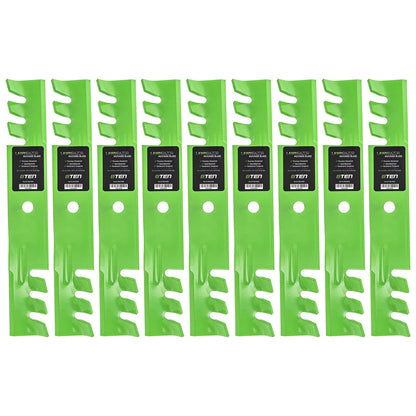 9-Pack Toothed Mower Blade for John Deere 260 240 180 LT166 320 245 (AM31100, M41967, 050335)