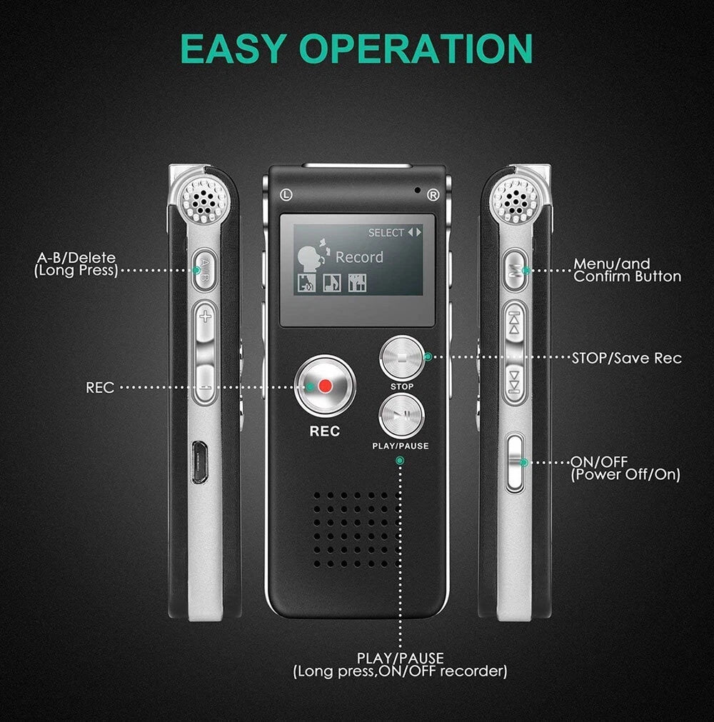 2X Digital EVP Voice Activated Recorder for Paranormal Ghost Hunting