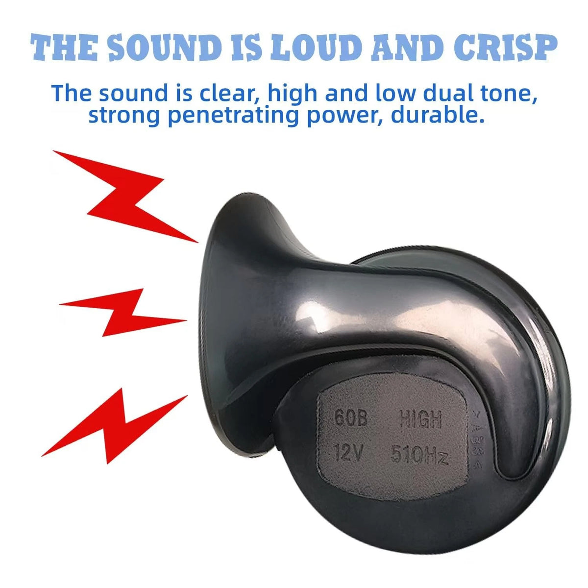 2X Super Loud Train Horns for Universal Vehicles (12V Waterproof)