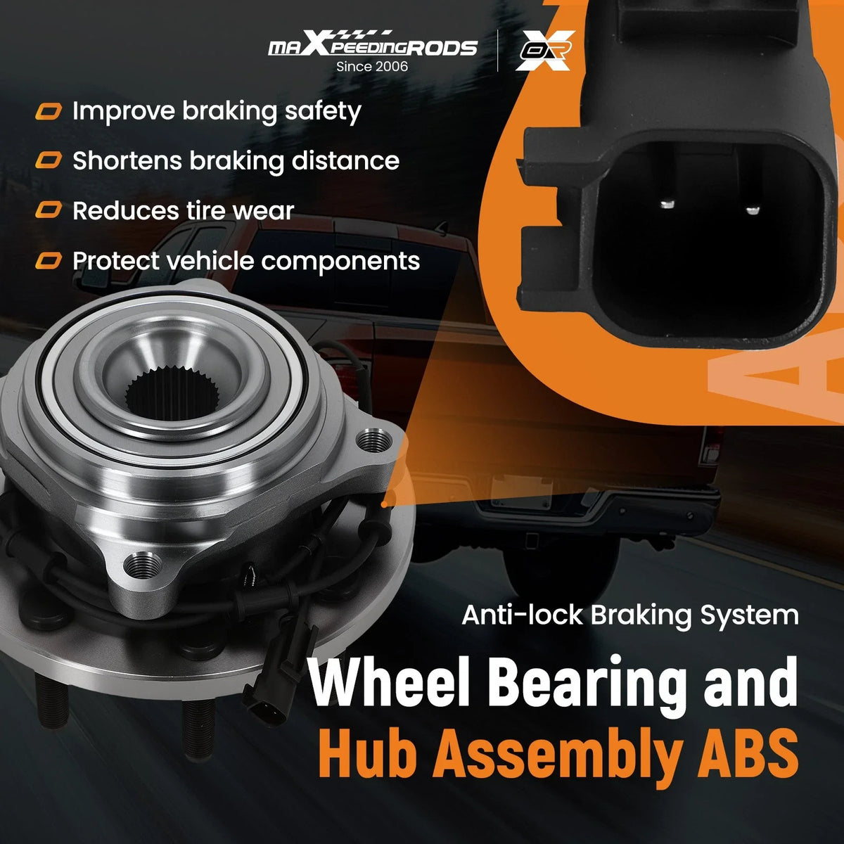 Front Wheel Bearing Kit for Ram 2500 3500 (2011) WA515122HD Square Flange