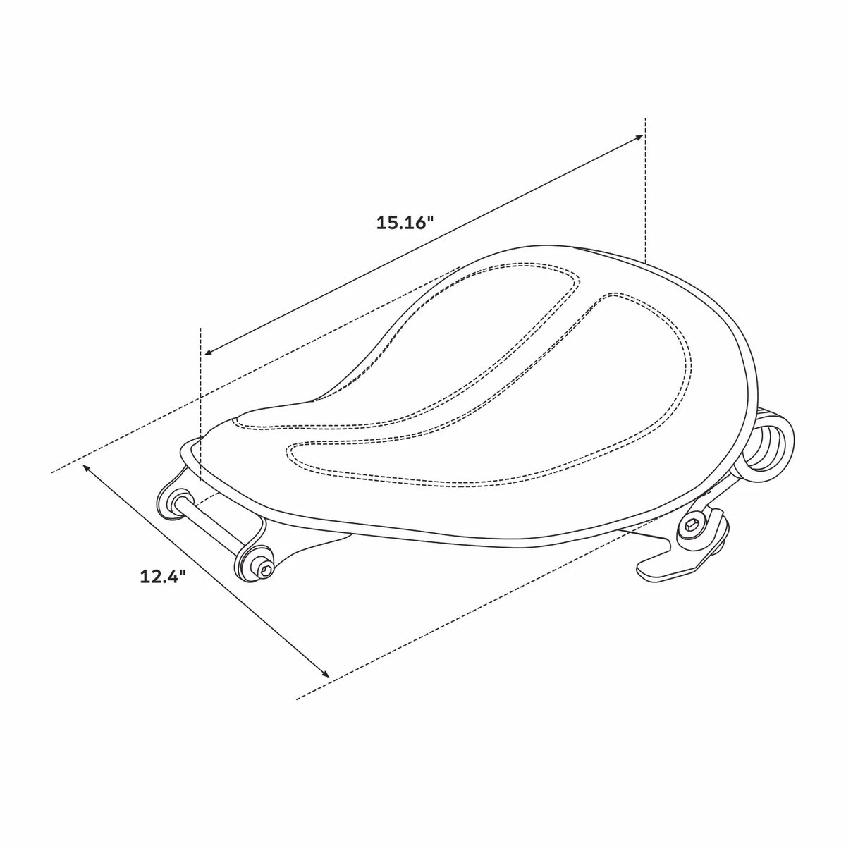 Front Solo Rider Driver Seat for Harley Sportster XL 883 1200 (2004–2006, 2010–2022)