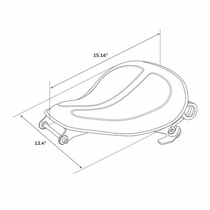 Front Solo Rider Driver Seat for Harley Sportster XL 883 1200 (2004–2006, 2010–2022)