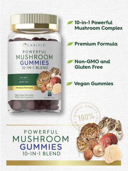 Carlyle Mushroom Complex Gummies for General Use (70 Count)