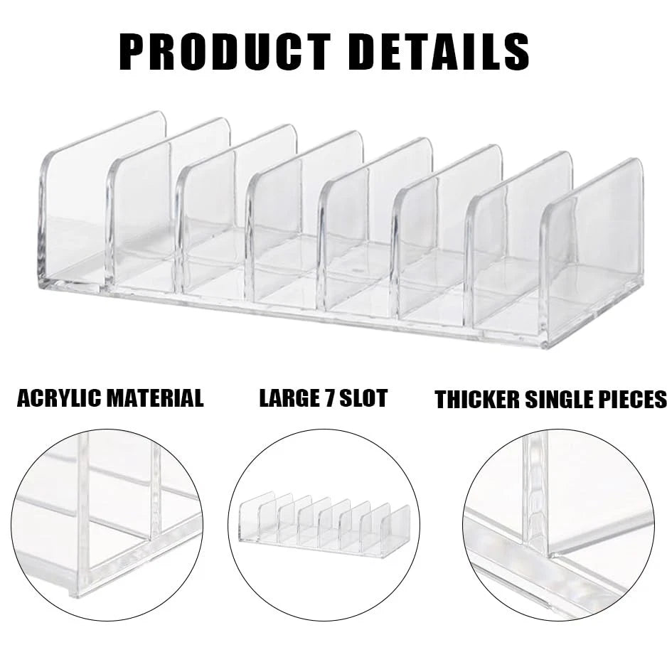 2X Acrylic Money Organizer Cash Trays with 7 Section Dividers