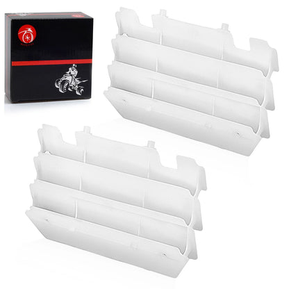 2 Radiator Louvers Guards for Kawasaki KX125 KX250 (1997–2004) 14037-1310-RZ White
