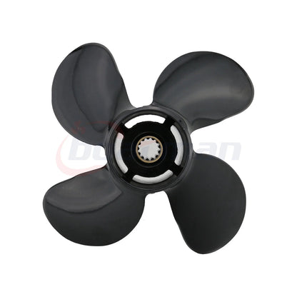 Boat Propeller 10.1x15 for Honda Yamaha Outboard Motor (4 Blades, 13 Tooth)