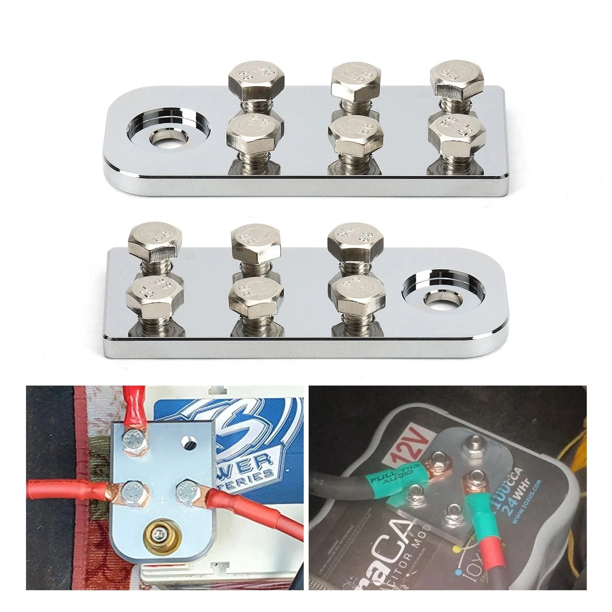 1 Pair Battery Terminal Distribution Blocks for SAE Top Post Vehicles