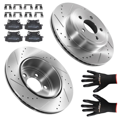 Rear Brake Rotors and Pads Kit for Dodge Challenger Charger (2006–2023)