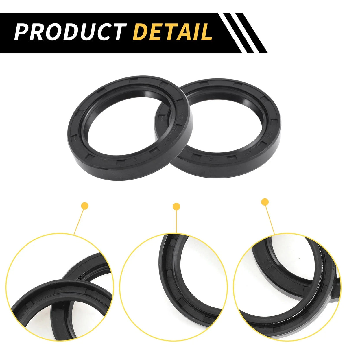 Set of 5 Oil Seal Rotary Shaft Seal NBR Rubber 45x62x10mm