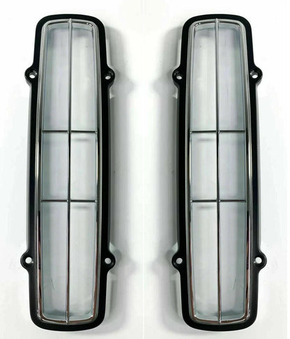 Tail Light Lamp Bezels Chrome Pair for Chevrolet Monte Carlo (1970–1972)