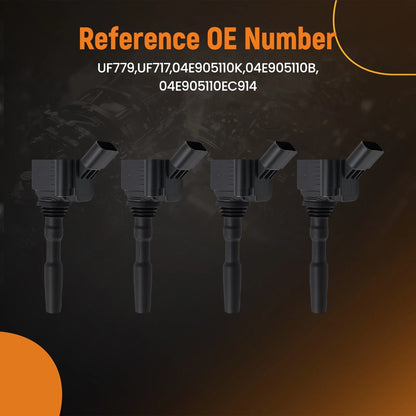 Ignition Coil Pack 4pc for VW Caddy, UP!, Golf Sportsvan (2014–2020)