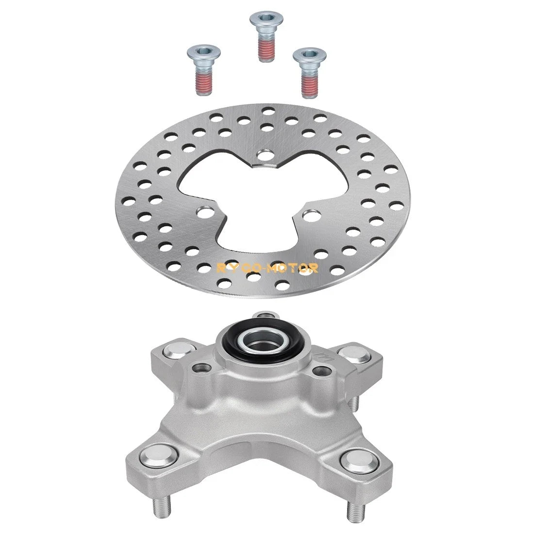 Front Wheel Hub & Brake Disc Rotor Set for Honda TRX250X TRX400X (2009, 2011–2014)