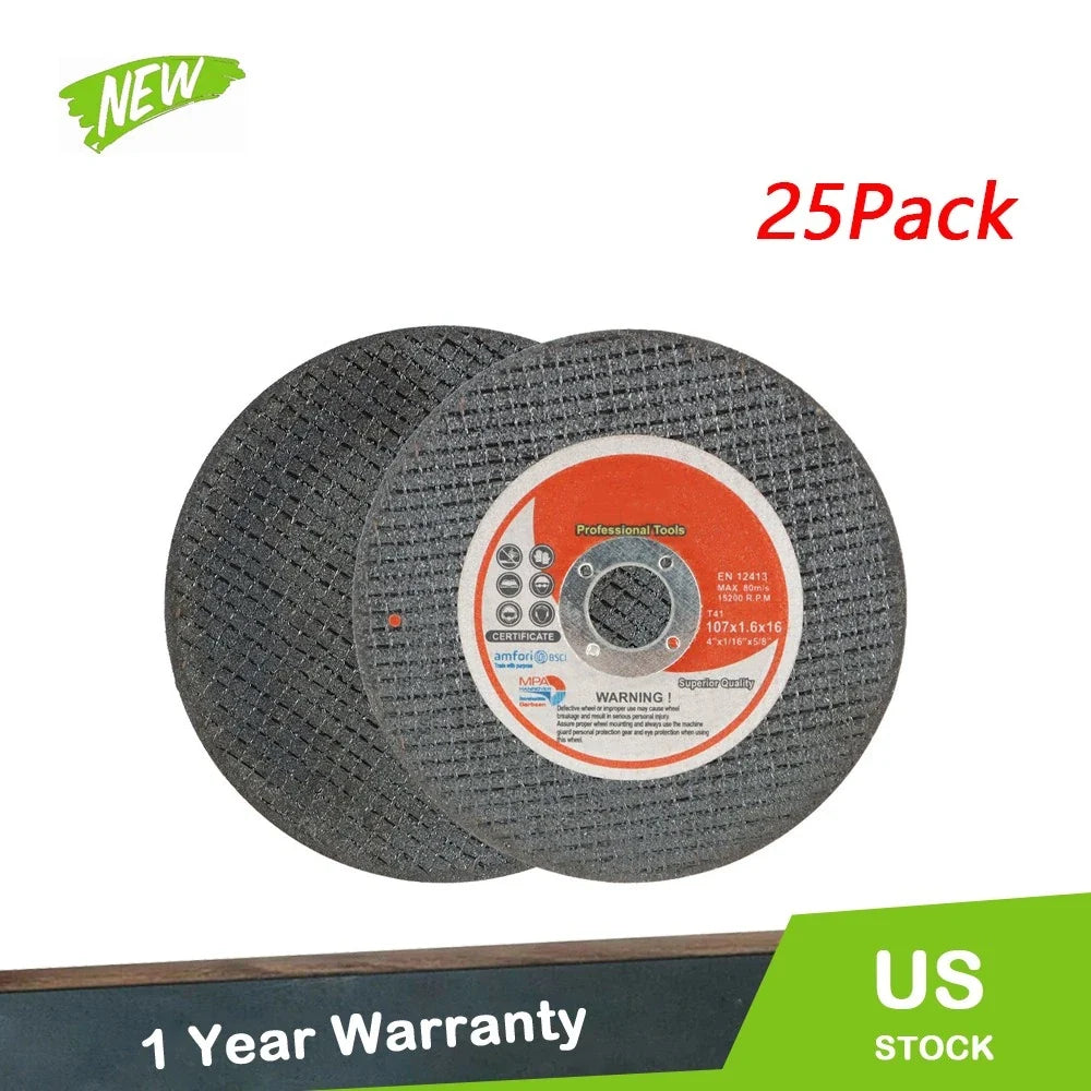 Set of 25 Cut-Off Wheels for Die Grinder (4" X 1/16" X 5/8")