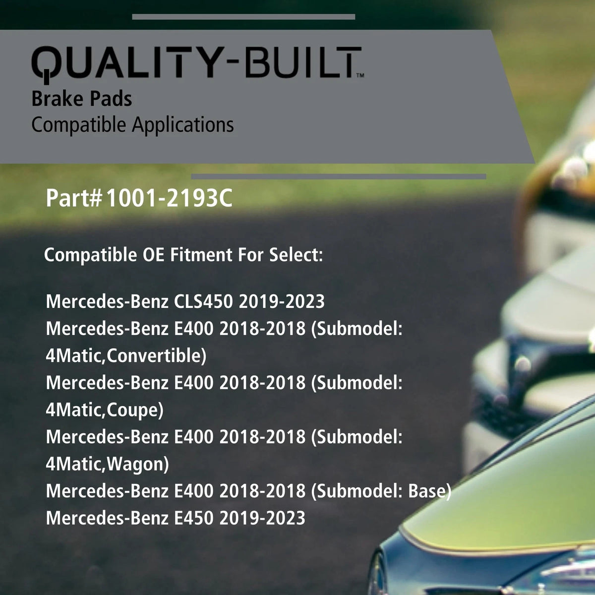 Premium Ceramic Brake Pads for Mercedes-Benz CLS450 E400 E450 (2018–2023)