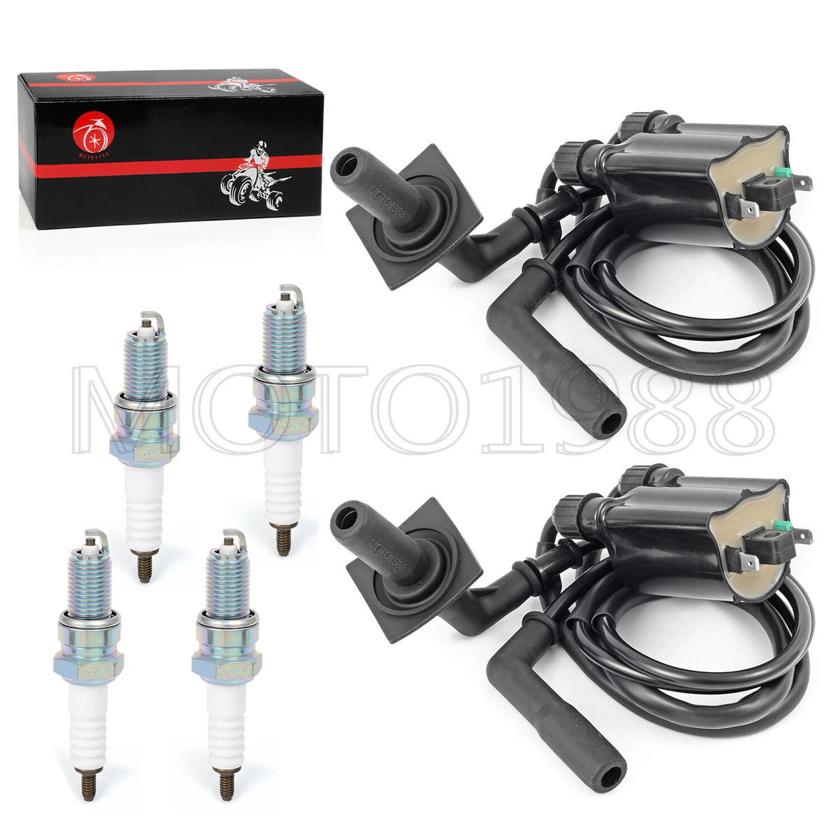 Ignition Coil Spark Plug + Cap for Honda Shadow ACE 1100 (1995–2001) - 30752-MM8-770, 30753-MM8-770, 30751-MM8-770, 30752-MAH-003