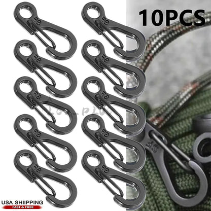 10Pcs Mini Carabiner Snap Hook Clip Aluminum for Outdoor Camping Key Chain