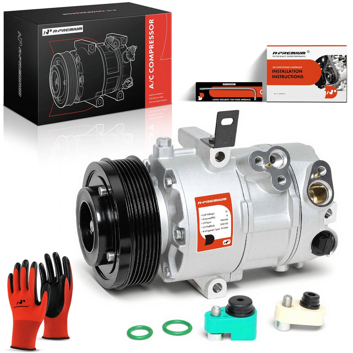 A/C Compressor with Clutch for Hyundai Tucson (2017–2018) 97701D3201, CO11578C