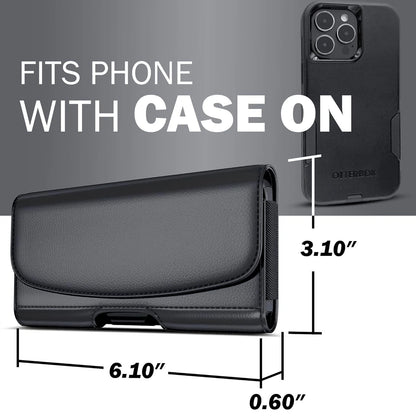 Holster for iPhone 16 15 14 13 12 11 Pro & Non Pro, Xs X XR, Samsung Black