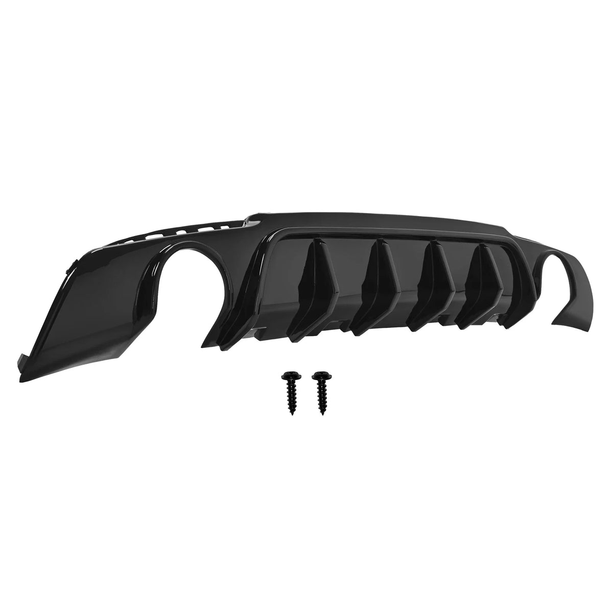 Black Dual Exhaust Rear Bumper Lip Diffuser for Chrysler 300 (2015–2023)