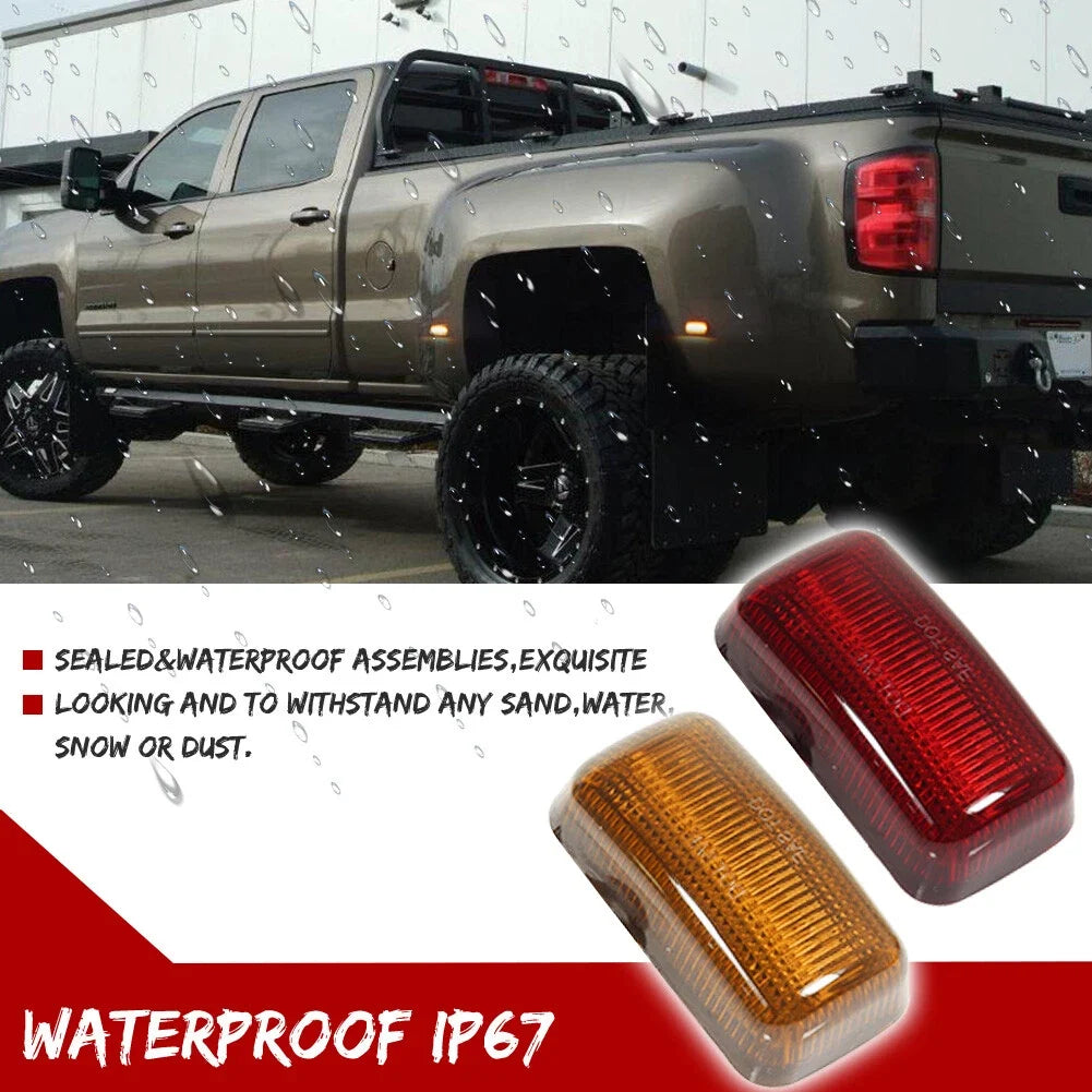Set of 2 LED Fender Marker Lights for GMC Sierra, Chevy Silverado 3500