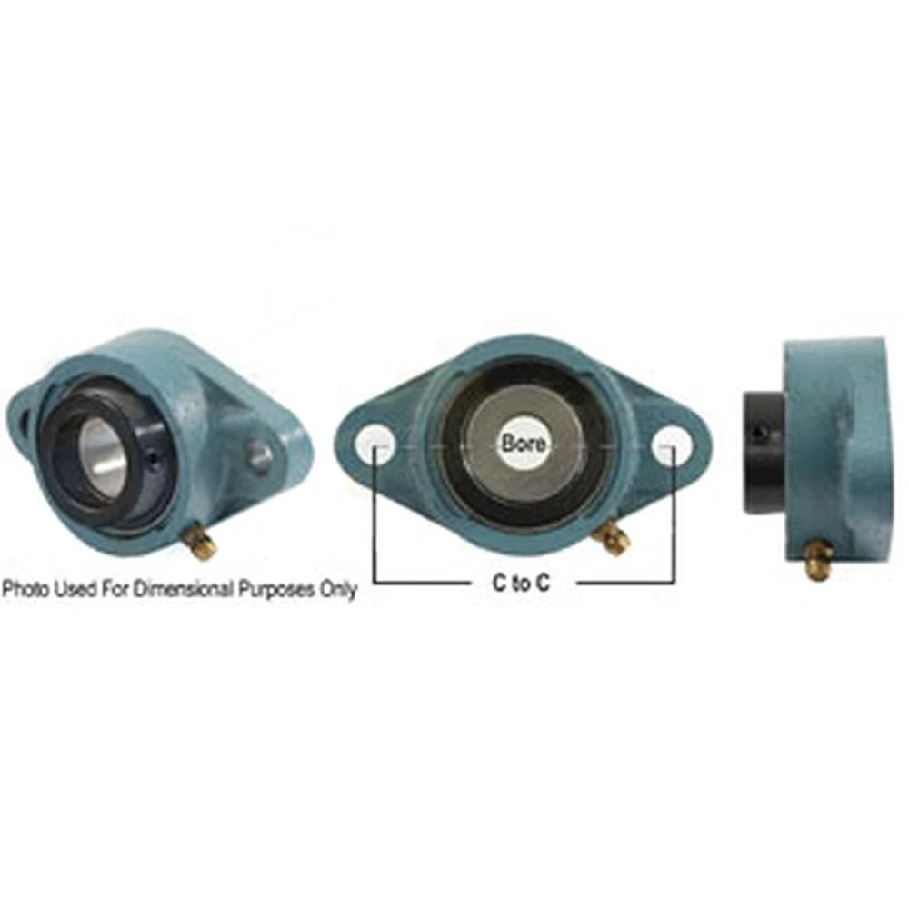 2X Bolt Flanged Bearing with Lock Collar for A-WGTZ15-I-AI