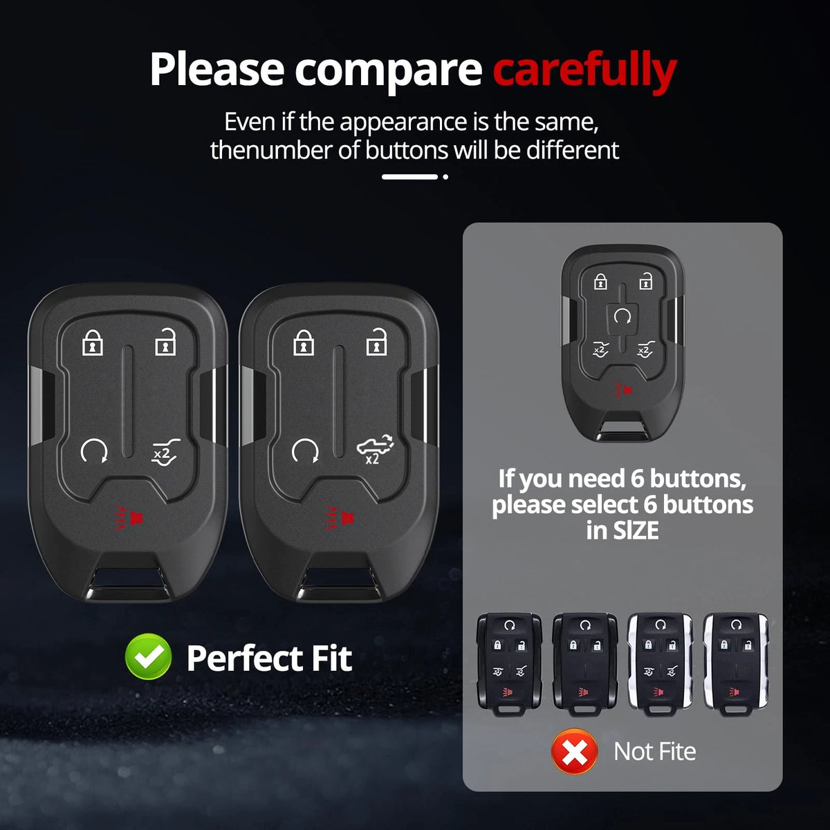 Key Fob Cover for Chevy GMC Models (2019–2023)