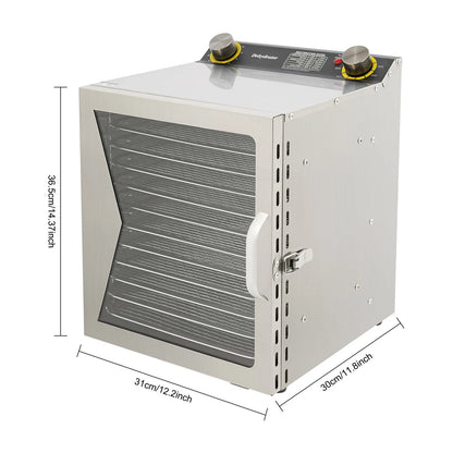 12-Tray Food Dehydrator Machine for Electric Food Fruit Dryer (800W)