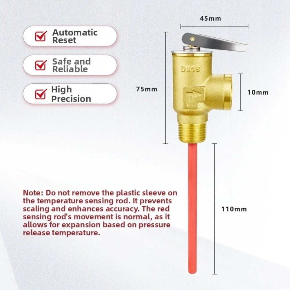 Brass Water Heater Safety Valve DN15 for Boiler (DN15)