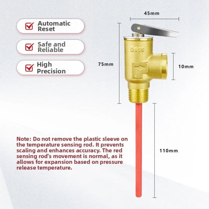 Brass Water Heater Safety Valve DN15 for Boiler (DN15)